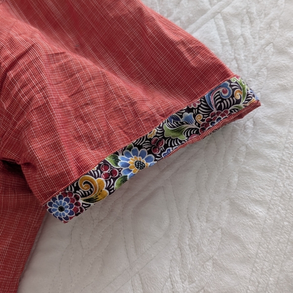 Men's Red Button-Up Shirt - Picture 2 of 4